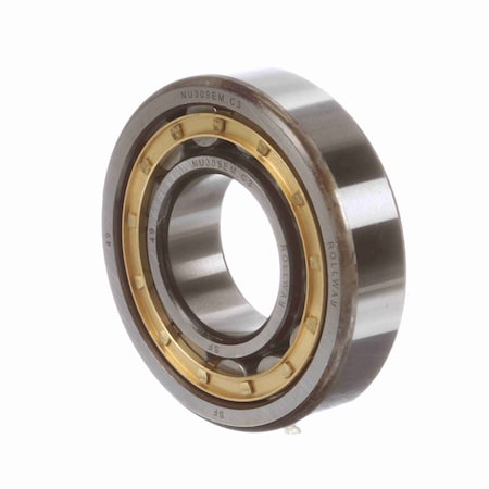 Rollway Cylindrical Bearing - Caged Roller - Straight Bore - Unsealed NU 309 EM C3